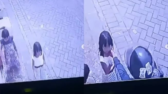 Terekam CCTV, Pria Nekat Jambret Anting Milik Anak Kecil di Pinggir Jalan (instagram/@dunia_kaumhawa)