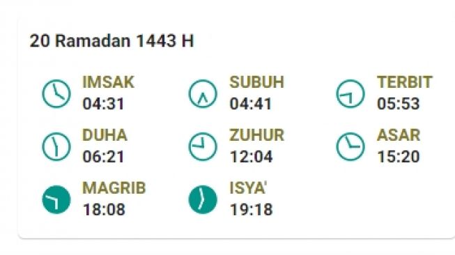 jadwal imsakiyah dan salat subuh di Bintan