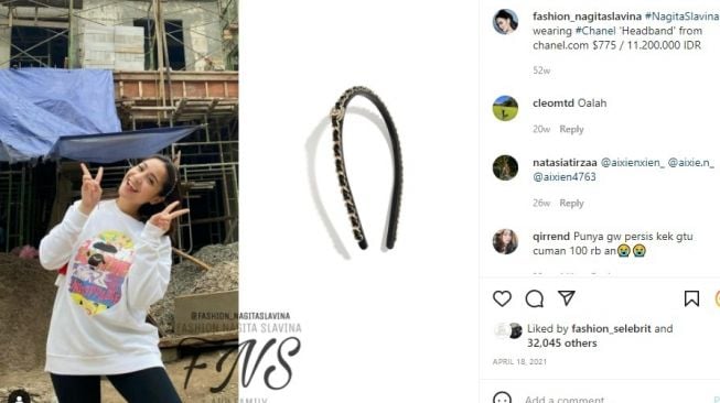 Bando Nagita Slavina (Instagram/@fashion_nagitaslavina)