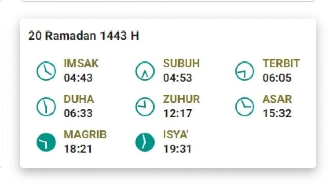 jadwal berbuka di Dumai