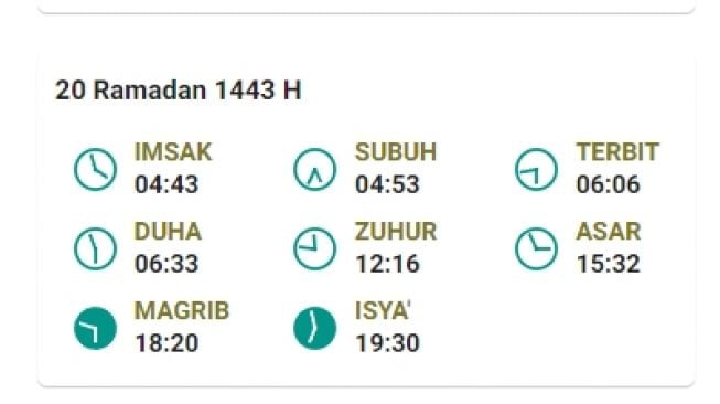 Jadwal berbuka di Pekanbaru