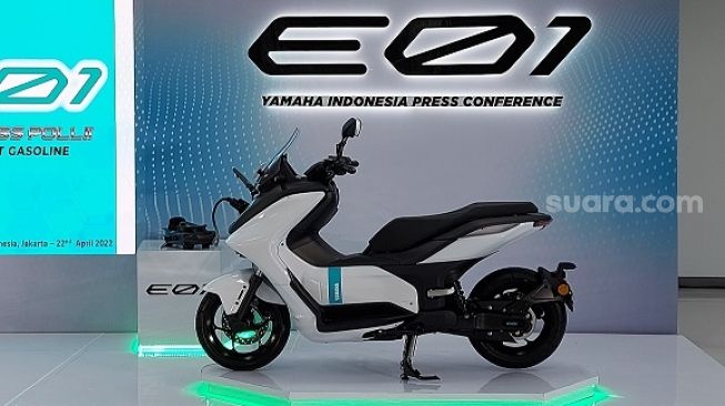 Yamaha E01, skuter listrik dengan model mirip Yamaha NMax, siap diboyong tahun ini [Suara.com/Manuel Jeghesta Nainggolan].