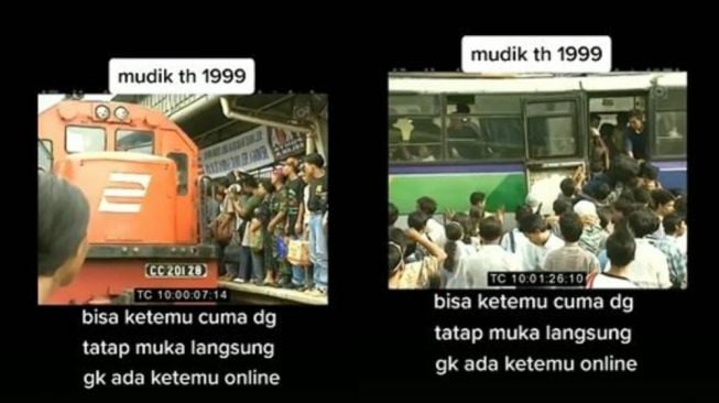 Sederhana tapi Berkesan, Viral Potret Lawas Mudik Naik Transportasi Umum Tahun 1999