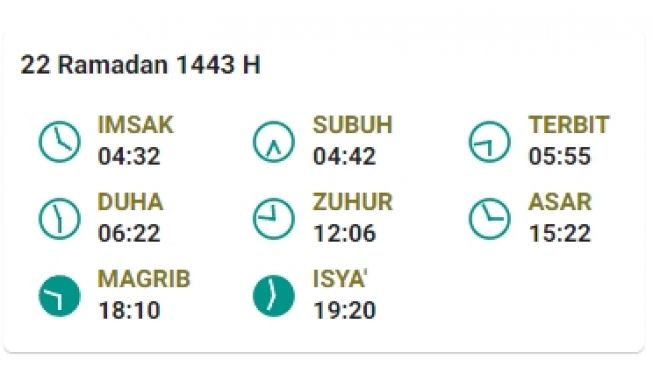 Jadwal Imsakiyah dan salat Subuh di Batam