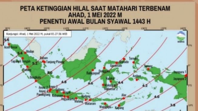 BMKG dan Kementrian Agama Amati Hilal 1 Syawal pada 1 Mei: 34 Tim Tersebar 