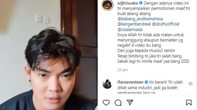 Unggahan Tri Suaka [Instagram/@xdjtrisuaka]