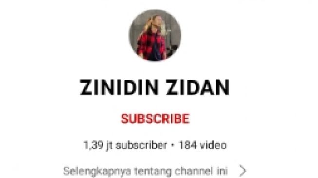 Tangkapan layar kanal Youtube Zinidin Zidan (YouTube / Zinidin Zidan)