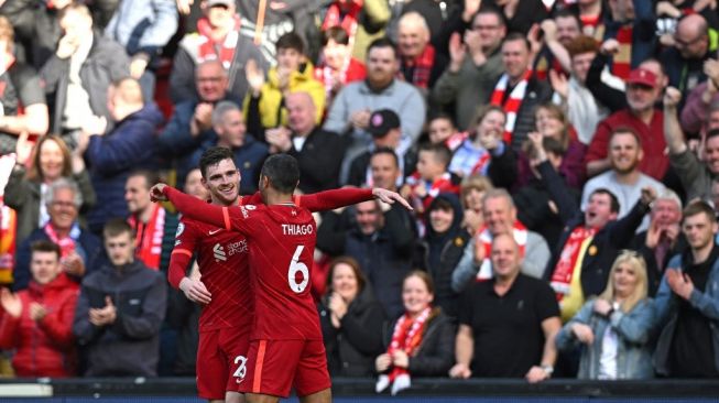 Hasil Liga Inggris: Liverpool Hempaskan Everton 2-0 di Derby Merseyside