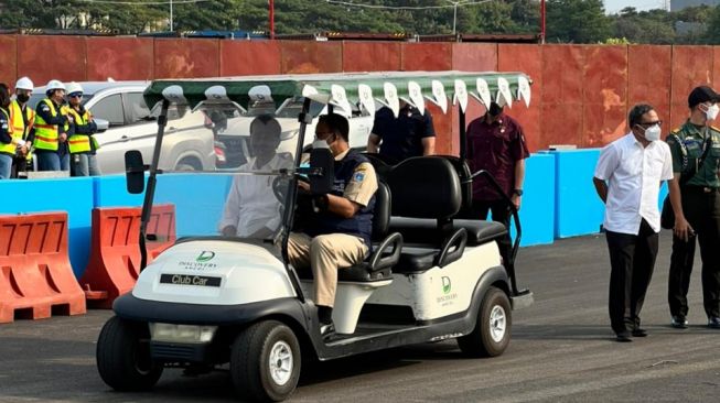 Anies Sopiri Jokowi Keliling Meninjau Proyek Sirkuit Formula E di Kawasan Ancol