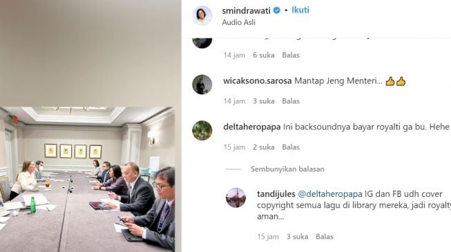 Tangkapan layar akun Instagram Sri Mulyani 