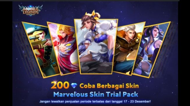 Skin Trial Card Mobile Legends. [Facebook/Moble Legends Bang Bang] 