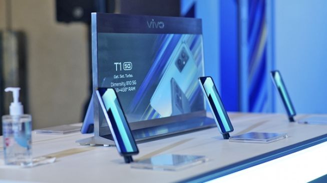 Harga Vivo T1 Pro 5G, yang diluncurkan di Indonesia pada Senin (25/4/2022), adalah Rp 4,5 juta. Dijual pada Mei mendatang. [Vivo Indonesia]