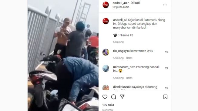 Terduga Maling Motor Ceburkan Diri ke Laut di Surabaya Hilang, Polisi Masih Mencari