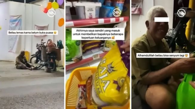 Penjual balon tak bisa berbuka puasa karena jualannya tidak laku. (Instagram/@statusfakta)