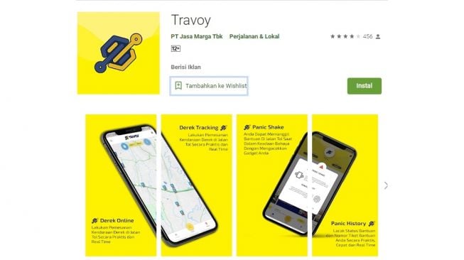 Travoy (tangkapan Google Play)