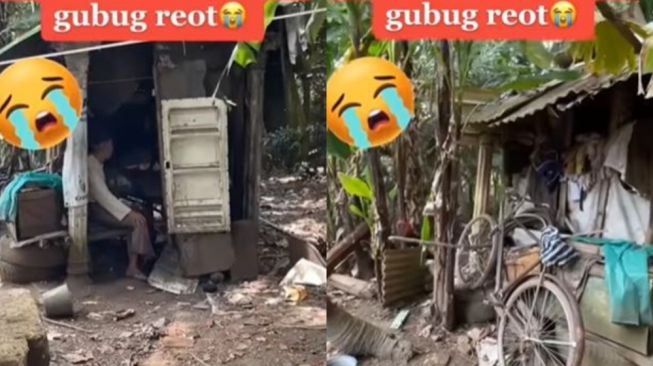 Nyesek! Kakek Tinggal di Gubuk Reyot Belasan Tahun Lamanya, Kondisinya Memprihatinkan