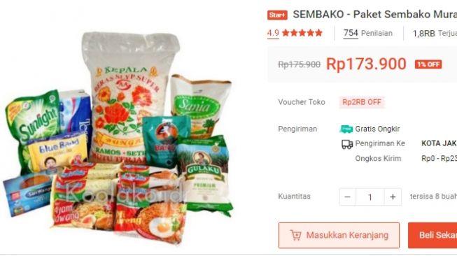 THR Sudah Cair, Yuk Berbagi Paket Sembako Lebaran untuk Sesama, Intip Harga Promonya yang Murah Banget