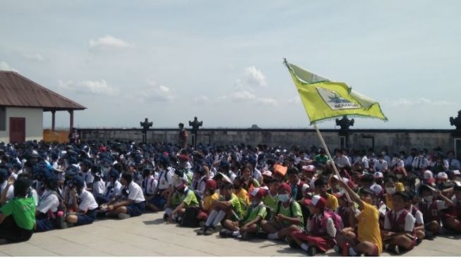 Siswa SD Negeri di Serangan Ini Belajar Menyelamatkan Diri dari Tsunami di Hari Ulang Tahunnya