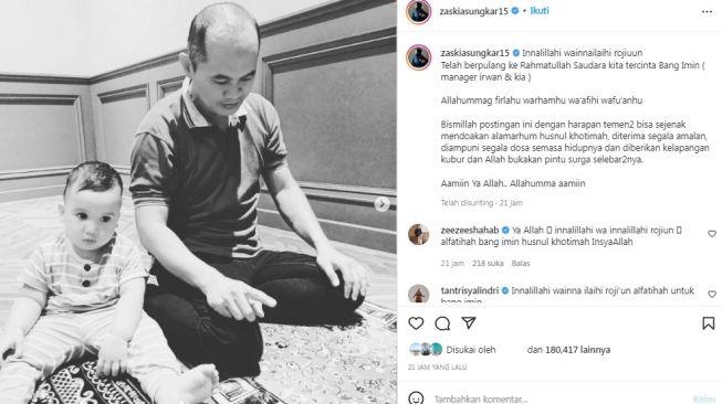 Unggahan Zaskia Sungkar [Instagram/@zaskiasungkar15]