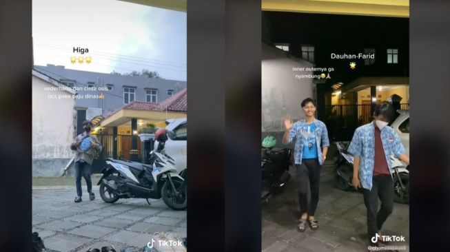 Viral Outfit Buka Bersama Pakai Batik Seragam SMA (tiktok.com/@chumiiiiiiiiiiiiiii)