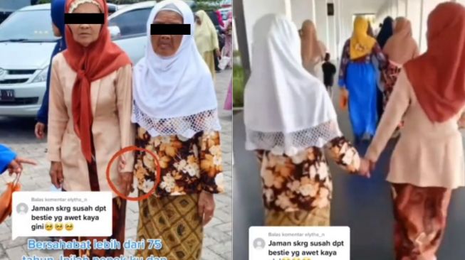 75 Tahun Bersahabat, Begini Momen Manis Kebersamaan Dua Nenek Tak Mau Pisah, "The Real Bestie Dunia Akhirat"