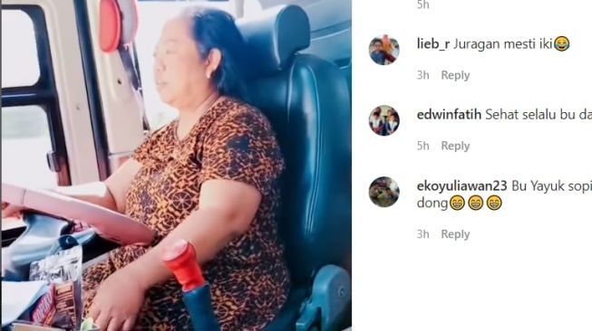 Video Viral Bu Yayuk, Emak-emak Berdaster Jadi Sopir Bus PO Haryanto Rute Jakarta - Wonogiri