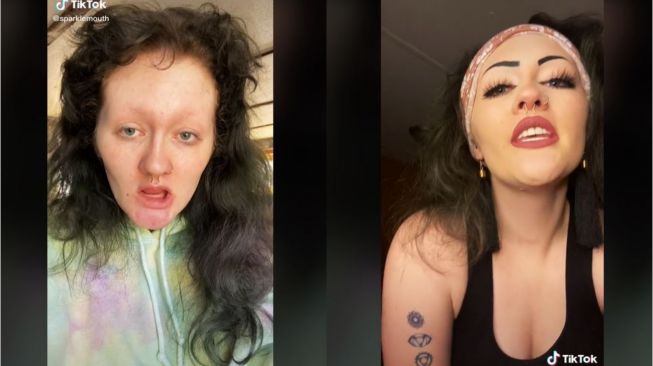 Viral Penampilan Wanita Bikin Pangling setelah Pakai Makeup, Aslinya Tak Punya Alis dan Gigi