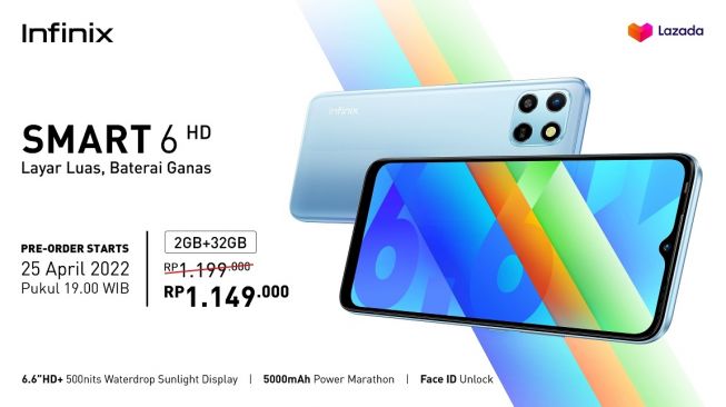 Spesifikasi dan Harga Infinix Smart 6 HD yang Resmi Dirilis ke Indonesia