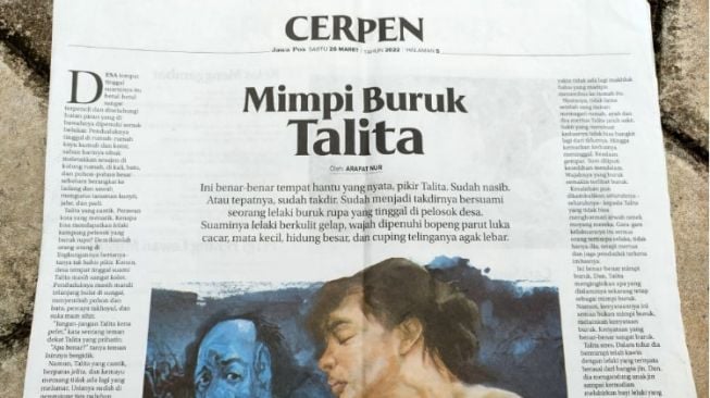 Ulasan Cerpen Mimpi Buruk Talita, Gadis yang Menolak Lamaran Tujuh Lelaki