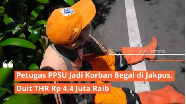 Viral Anggota PPSU di Sawah Besar, Jakarta Pusat dirampok pelaku begal usai ambil duit THR. (Tangkapan layar/Instagram)