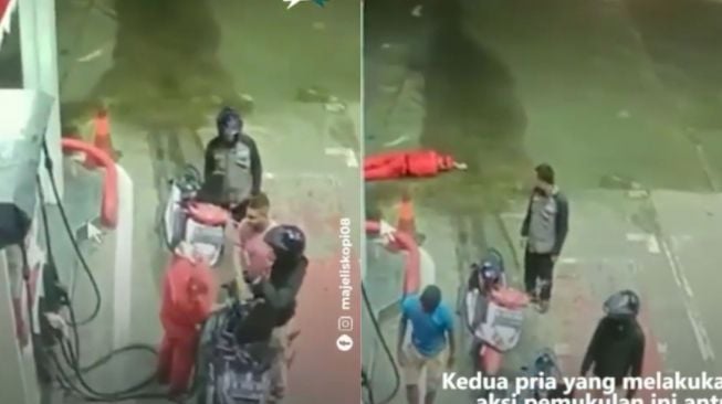 Diduga Tak Sabar Tunggu Antrean, Dua Pria Pukul Kepala Petugas SPBU sampai Tersungkur, Publik Kecam: Tangkap!