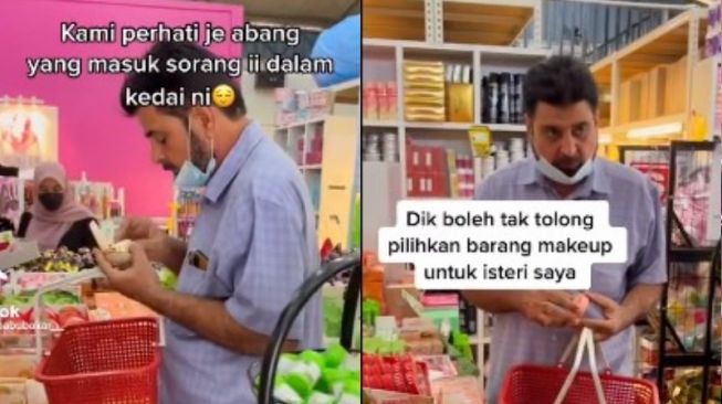 Pria Paruh Baya Terekam Masuk Toko Makeup, Bikin Bingung Pegawai Ternyata Cari Hadiah untuk Istri