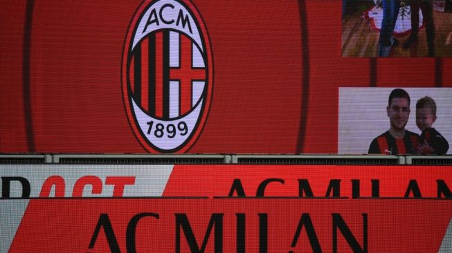 Logo AC Milan. [MIGUEL MEDINA / AFP]