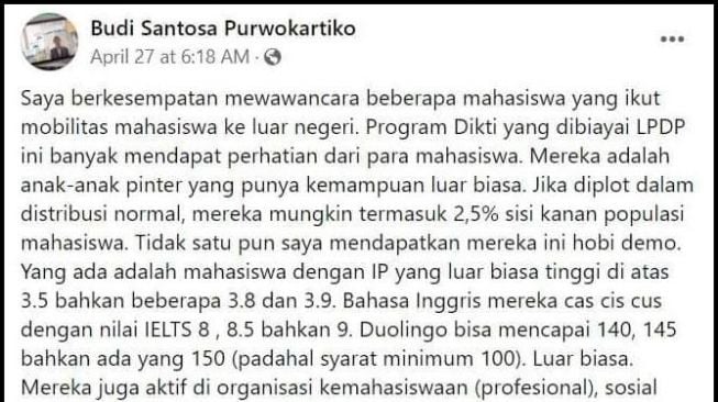 5 Fakta Rektor ITK yang Dituding Rasis Gegara Unggahannya di Facebook