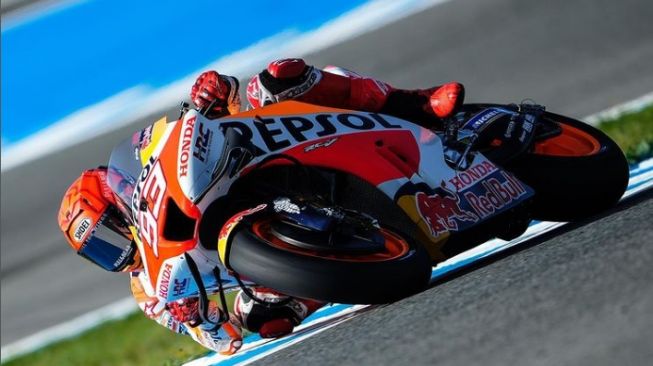 Marc Marquez dalam jalani sesi latihan bebas di MotoGP Spanyol 2022 (Instagram)