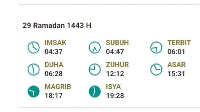 Jadwal Berbuka Puasa di Bengkalis