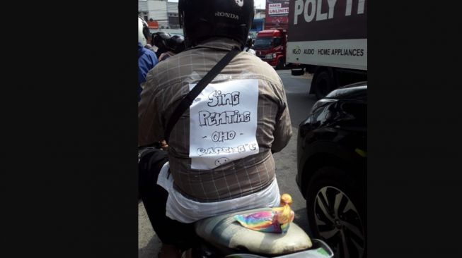 Biar tak kesepian saat perjalanan mudik menggunakan motor (Twitter)