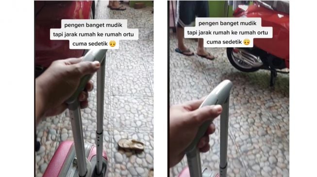 Bukan Naik Mobil atau Motor, Pemudik Ini Bagikan Momen Berangkat Mudik ke Rumah Orang Tua Cuma Makan Waktu 1 Detik Saja