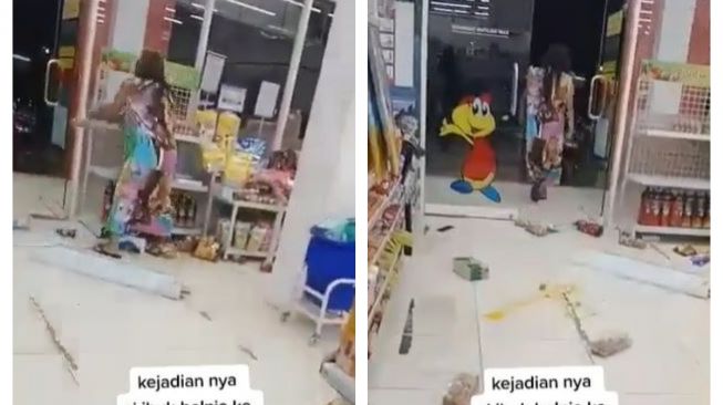 Tak Dikasih Kantong Belanja, Pelanggan Minimarket Ini Ngamuk Rusak Etalase Toko