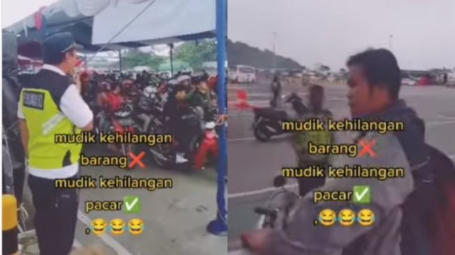 Sampai Disiarkan Petugas, Seorang Pemudik Kehilangan Pacarnya di Dermaga, Warganet: Lebaran Kehilangan Ayang