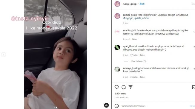 Unggahan soal anak Ayudia Bing Slamet, Dia Sekala Bumi [Instagram/@rumpi_gosip]