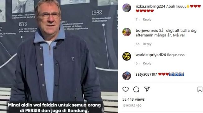 Coach Robert Rene Alberts mengucapkan selamat Lebaran bagi Persib dan warga Bandung [Instagram @robertrenealberts]