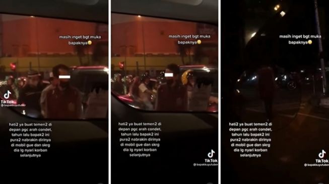 Meresahkan! Viral Pria Bolak-balik Menyeberang Jalan Diduga Pura-Pura Menabrakkan Diri ke Mobil