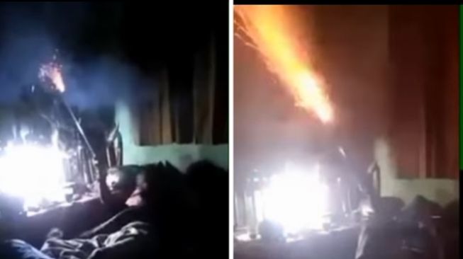 Tak Habis Pikir, Pria Ini Nekat Berkali-kali Nyalakan Petasan di Dalam Rumah, Warganet: Beban Keluarga