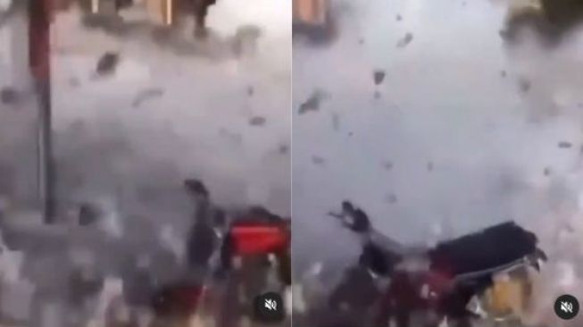 Letuskan Mercon Cukup Besar, Pemuda Ini Harus Rela Sepeda Motornya Rusak, Warganet: Sesuai Harapan