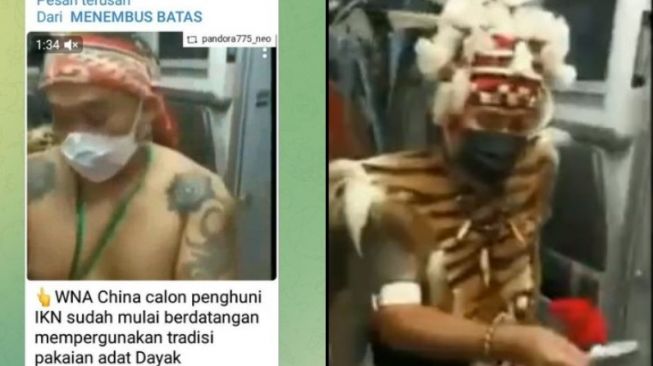 CEK FAKTA: Beredar Kabar Sebut WNA China Mulai Berdatangan di IKN Pakai Baju Dayak, Benarkah?