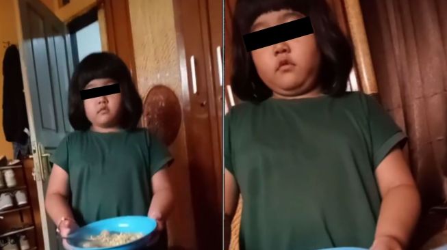 Tak Enak Badan, Ibu Nangis Sesegukan Tahu Anak Kecilnya Buatkan Makanan, Warganet Ikut Mewek