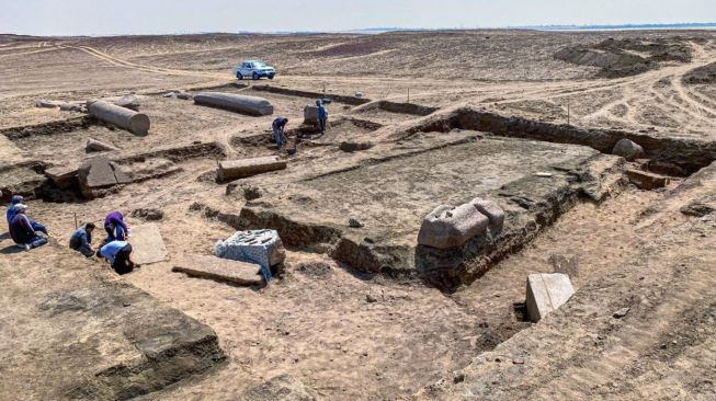 Penemuan reruntuhan kuil kuno Dewa Zeus. [Livescience/Egyptian Ministry of Tourism and Antiquities]