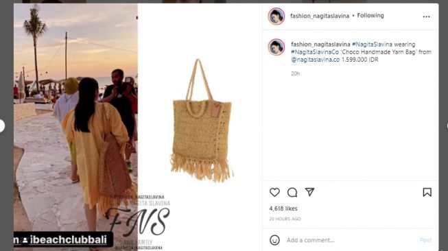 Harga salah satu koleksi tas Nagita Slavina (Instagram/@fashion_nagitaslavina)
