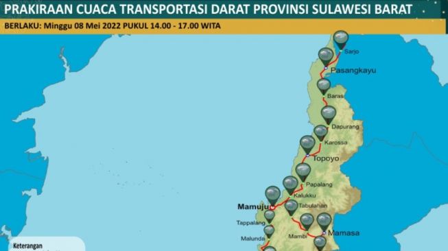 Buat Pemudik Jalur Darat Sulawesi Barat, Ini Prakiraan Cuaca Minggu 8 Mei 2022